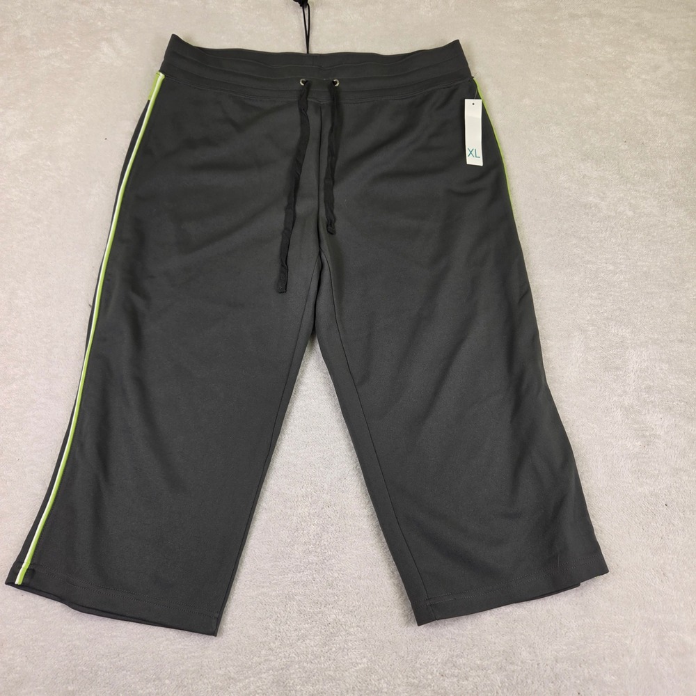 Silverwear New York Gray Lime Green Stripe Capri Pants XL M37560415K